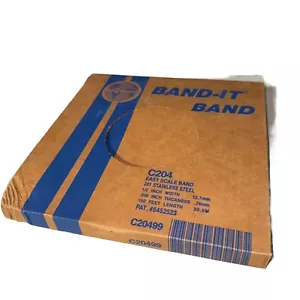 BAND-IT C20499 Stainless Steel Bright Annealed Finish Band 1/2" Width X 100ft - Picture 1 of 2