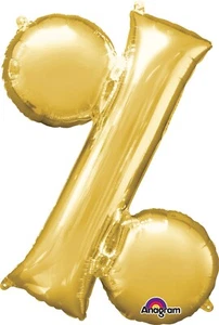 Symbol % Gold 36" Foil Balloon (Packaged) - Picture 1 of 1