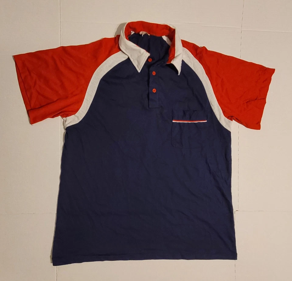 Camisa polo de bolos vintage Hilton Athletic Apparel cosida hecha en EE. UU. L Foto 1 de 4