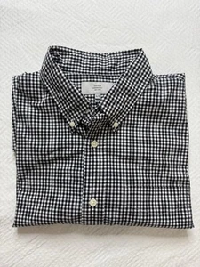 Jack Spade Button Down Shirt Men XL Bleeker Street Black White Gingham Plaid - Picture 1 of 8