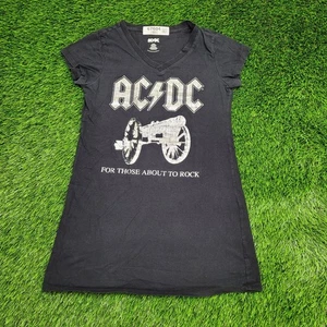 ACDC Shirt Dress Girls Medium 15x28 For-Those-About-The-Rock - Picture 1 of 13
