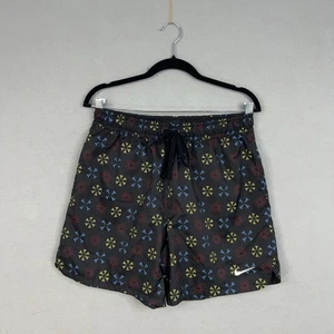Pantalones Cortos de Natación Nike Para Hombre Pequeños Negros Monograma AOP Malla Flujo Rendimiento Activo Años 90 - Imagen 1 de 15