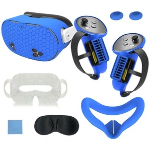 Silicone Case Protective Accessory Set for Meta Quest 3S with Controller Cover - Picture 1 of 19