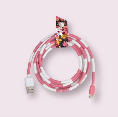 Vera Bradley 5’ Long Charging Cord with Travel Organizer, Rosa Floral - Image 1 of 4