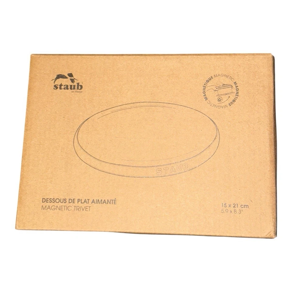 STAUB CAST IRON - ACCESSORIES9-inch, Round, Magnetic Wood Trivet, Brown - Image 1 of 3