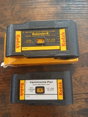 2 Vintage Kodak 126 Film 1 Kodacolor With Box And 1 Verichrome Without Box  - image 1 of 2