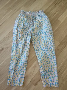 lucy and yak pants Pink Pastel Geometric Print Smocked Waist Size XL Or XXL? - Picture 1 of 6
