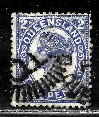 HICK GIRL-OLD USADO AUSTRALIA ESTADOS QUEENLAND SC#132 REINA VICTORIA X5898 Foto 1 de 2