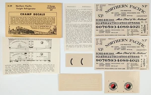 O Gauge R-39 Northern Pacific Freight Refrigerator Vintage Champ Decal Set PB865 - Picture 1 of 1