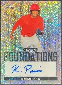 2019 LEAF KYREN PARIS FLASH FOUNDATIONS SILVER SPARKLE AUTO - Picture 1 of 2