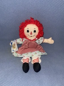 Raggedy Ann New 12 IN Stuffed Plush Rag Doll Toy Figure Book Clothes Red Dakin - Picture 1 of 4