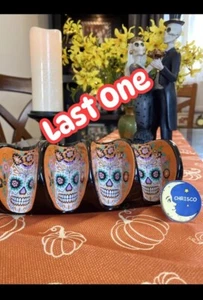 Sugar Skull Melamine 4 Taco Holder Tray Day Of The Dead 1pk Dia De Los Muertos - Picture 1 of 4
