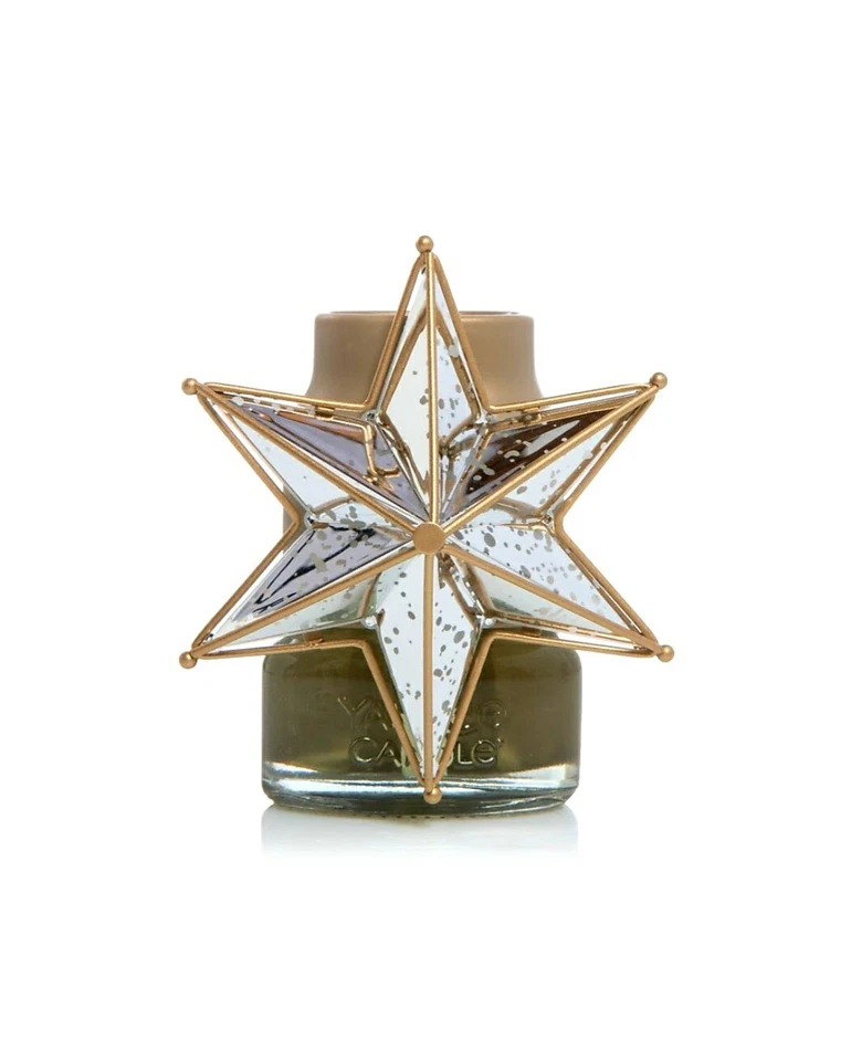 YANKEE CANDLE Christmas STAR SCENTPLUG Fragrance Diffuser Plug In Gold & Silver  - Image 1 of 1