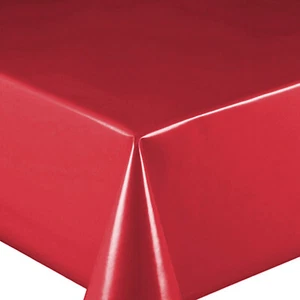 PVC Tischdecke UNI Rot glatt Wachstuch · Breite & Länge wählbar · abwaschbar - Bild 1 von 2