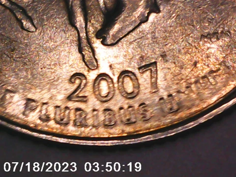2007-D Struck Thru US Mint Error Wyoming State Quarter RARE Unique Cover