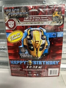 Transformers 2007 Light-Up Bumblebee Birthday Banner Design Ware 5 Ft! - Picture 1 of 4