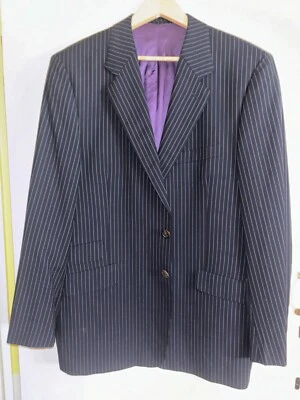 Paul Smith Italy Men's tropical wool blue stripe Blazer Two Button  Size 44 R - Image 1 of 4
