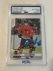 Patrick Kane 2017-18 O-Pee-Chee Premier Signed Card PSA DNA Chicago Blackhawks - Picture 1 of 2