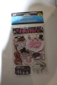 Jot Autocollant 12 Pop-Up Stickers Love To Dance Style Ballet Girl Scrapbooking - Picture 1 of 7