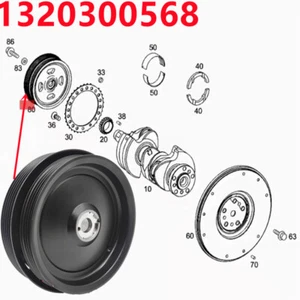 Polea A1320300568 para Mercedes-Benz SMART 451 MHD amortiguador de vibraciones DHL - Imagen 1 de 9