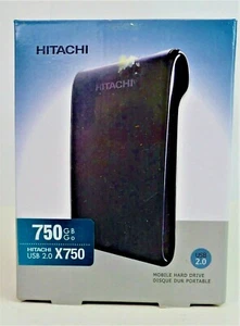 HITACHI Inspire The Next - USB 2.0 - X750 GB - Mobile Hard Drive -  NEW Open Box - Picture 1 of 4