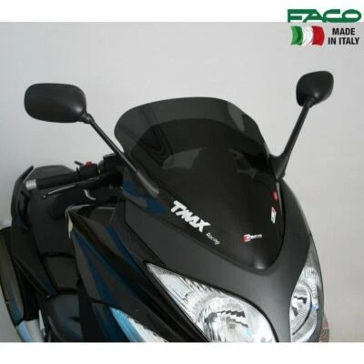 SPOILER CUPOLINO BASSO CORTO FUME' SCURO X YAMAHA TMAX T MAX 500 2008>2011 NERO