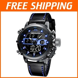 Orologio sportivo uomo LED resistente - cinturino nylon/pelle con molteplici funzioni - Foto 1 di 11