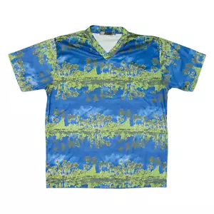 LGO LET'S GO Mens T-Shirt Blue V-Neck M - Picture 1 of 6