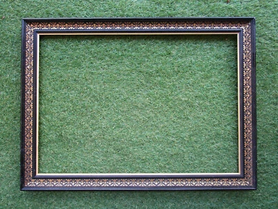 Ancien beau cadre Napoléon III noir et doré dimension feuillure : 58,2 X 41 cm. - Photo 1/4