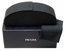 PRADA Sunglasses/Eyeglasses hard Case black, Gift box and Cleaning Cloth NEW