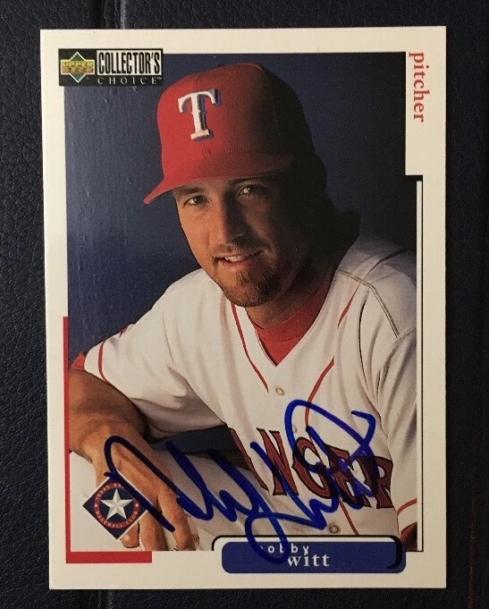 BOBBY WITT 1998 UPPER DECK CC AUTOGRAPHED SIGNED AUTO BASEBALL CARD 516 RANGERS - Image 1 of 1