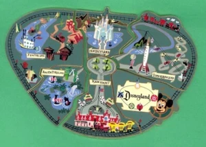 Disney Disneyland Park Atlas Lands Map Puzzle Piece Cast Jumbo LE Pin Set - Picture 1 of 1