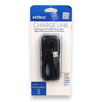 Nyko Charge Link High Quality USB Cable for Playstation 3 - 10ft - Image 1 of 2