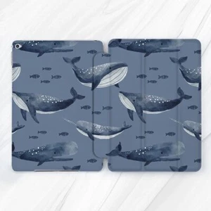 Whales Ocean Animals Fish Case For iPad 10.2 Air 3 4 5 Pro 9.7 11 12.9 Mini - Picture 1 of 6