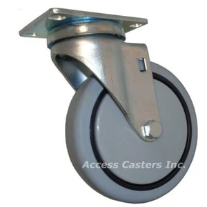 5P20NS-A3 5" Swivel Caster Infiniti Wheel 3-15/16" X 4-1/2" Top Plate 265 lb Cap - Picture 1 of 1