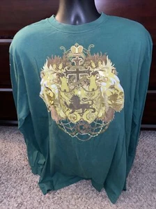 G Unit Long Sleeve Shirt Men's Size XL Green & Gold Lions Tools of the Trade - Picture 1 of 7