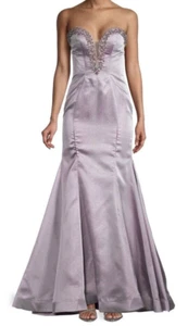 Mac Duggal Gown Evening Dress Strapless Backless Embellished Trumpet Size 16 NWT - Picture 1 of 8