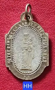 Fin XIX è - Belle Médaille Argenté 20x13mm - Notre Dame De La Garde (Marseille) - Picture 1 of 2