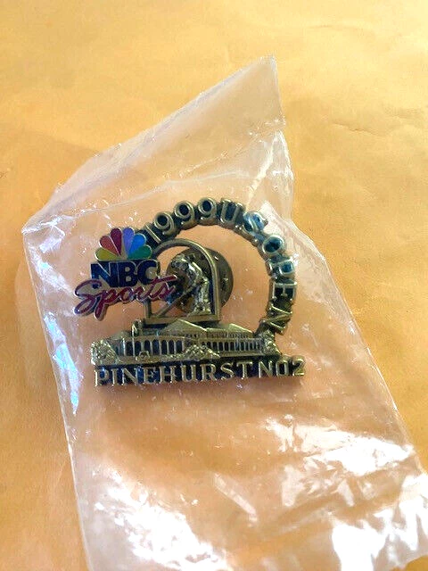 US OPEN GOLF NBC SPORTS MEDIA GUEST PIN PINEHURST #2 BRONZE CUT OUT SEALED BAG - Image 1 of 1