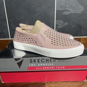 Womens Skechers Street Los Angeles Size Uk6.5 Poppy Diamond Gal (pink) BNIB - Picture 1 of 12