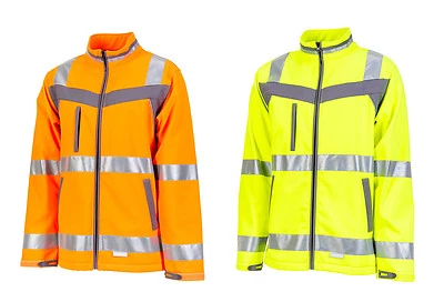 Planam Plaline Warnschutz Herren Jacke Softshelljacke Warnschutzjacke Workwear - Bild 1 von 2