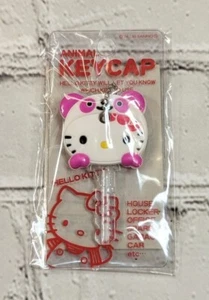 Hello Kitty WHITE & PINK PANDA ANIMAL Key Cap Cover 2009-2010 Sanrio RARE - Picture 1 of 4