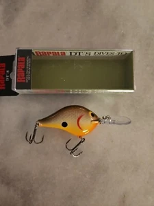 Bajo Rapala DT 8 Bandido Pintado Personalizado Caqui Marrón Escalas Balsa Crankbait DT-8 - Imagen 1 de 9