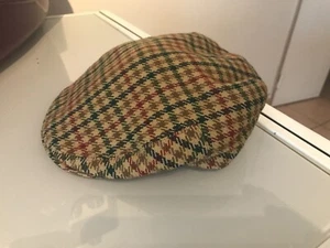 Béret Hermès Vintage. Motifs Carreaux. Taille 55. Très Bonne État. En Laine. - Imagen 1 de 6