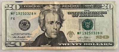 2013 $20 Dollar Bill Fancy Serial Number Birthday Anniversary Note 1925 03 28 - Image 1 of 2