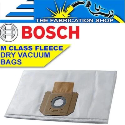 5 x Fleece Filter Bags - Bosch GAS 35 L M Dust Extractors Dry Vacuum, 2607432037 - image 1 of 3