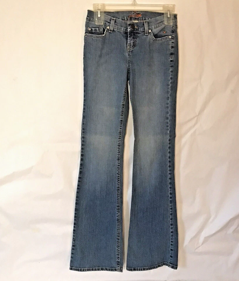 Pantalones de mezclilla Grane para mujer talla 1 azul junior Y2K bajo spandex algodón 25/31 bota Foto 1 de 4