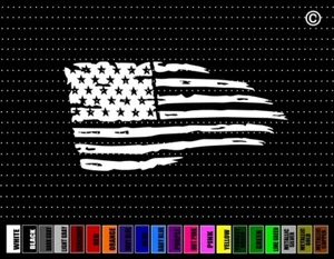 Calcomanía de vinilo para ventana de coche American Flag #11 4x4 - Imagen 1 de 1