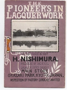 1920s Advertising Booklet H. Nishimura Pioneers in Lacquer Work Japan - Imagen 1 de 3
