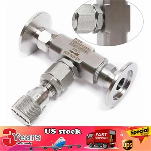 Válvula de acero inoxidable 304 KF25 válvula dosificadora de alto vacío válvula sellada de fuelle - Imagen 1 de 10